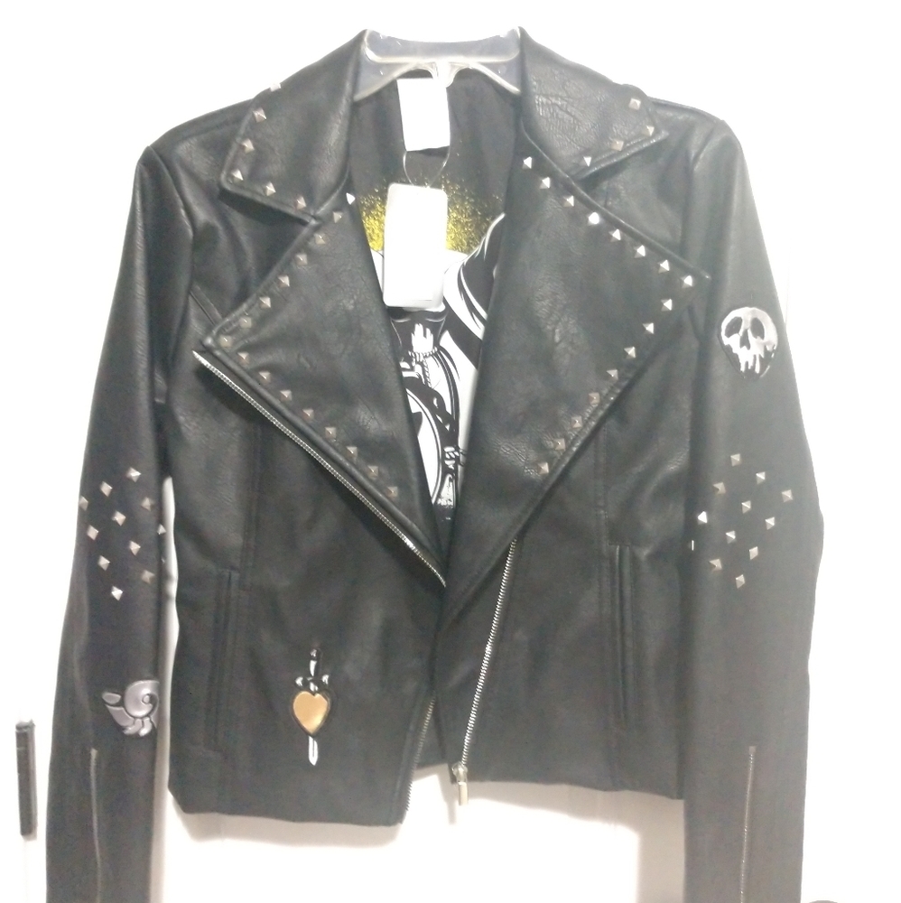 Disney villains faux leather moto jacket